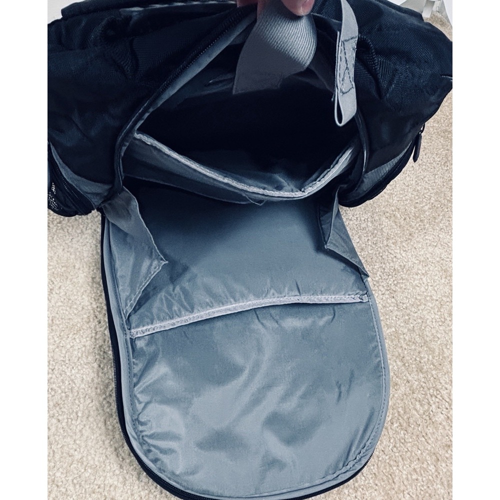 Samsonite Black Gray 17" Sport Backpack 2 Strap Men's Nylon Bag - Picture 14 of 16